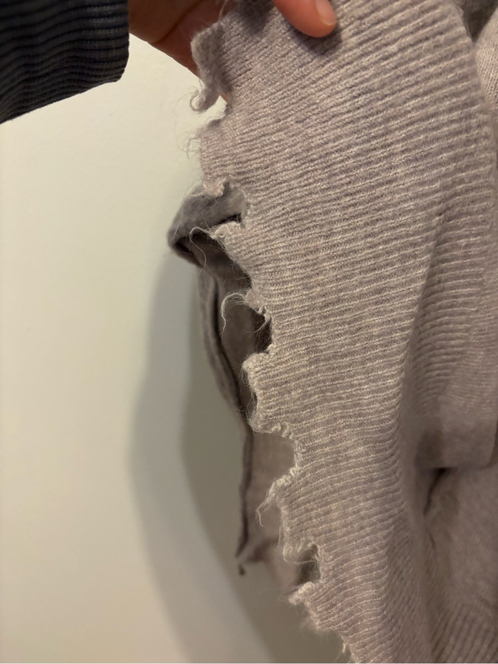 Zenana Outfitters Men's Light Gray Crewneck Sweater with Patch Pocket - Picture 4 of 4